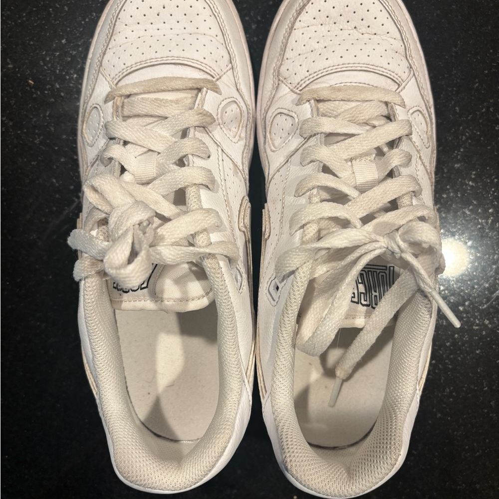 Nike Kids White Lace-Up Sneakers